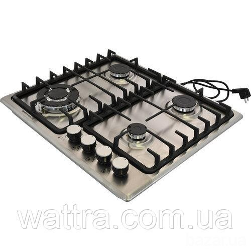 Газовая варочная поверхность Grunhelm GPG 6355 IF WOK (4 конфорки, нержавеющая сталь) новая Киев - изображение 5