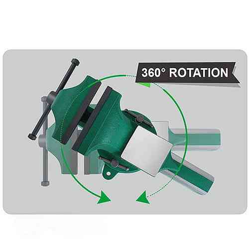 Тиски поворотные кованые 225мм 7" TOPTUL DJAD0107 Харків