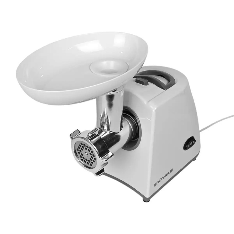 Мясорубка электрическая Grunhelm AMG145W 1400 Вт белая Київ - зображення 3
