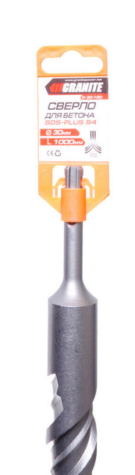 Сверло для бетона GRANITE SDS-PLUS S4 30х1000 мм 0-30-100 Харьков - изображение 2
