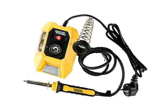 Станция паяльная MASTERTOOL 48 Вт 220V/50Hz 100-500°С 2 насадки 2 катушки припоя ПОС 99% 44-0022 Харків