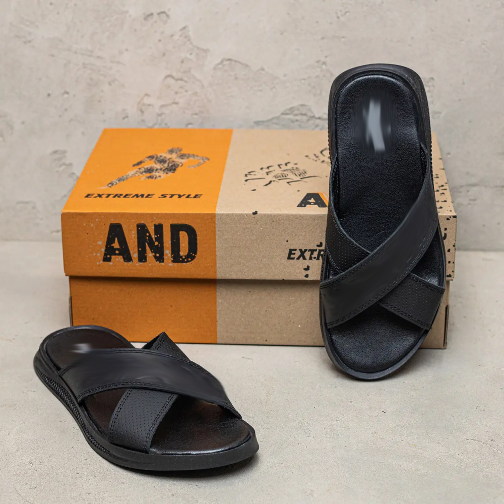 Мужские кожаные  летние шлепанцы-сланцы Київ - зображення 5