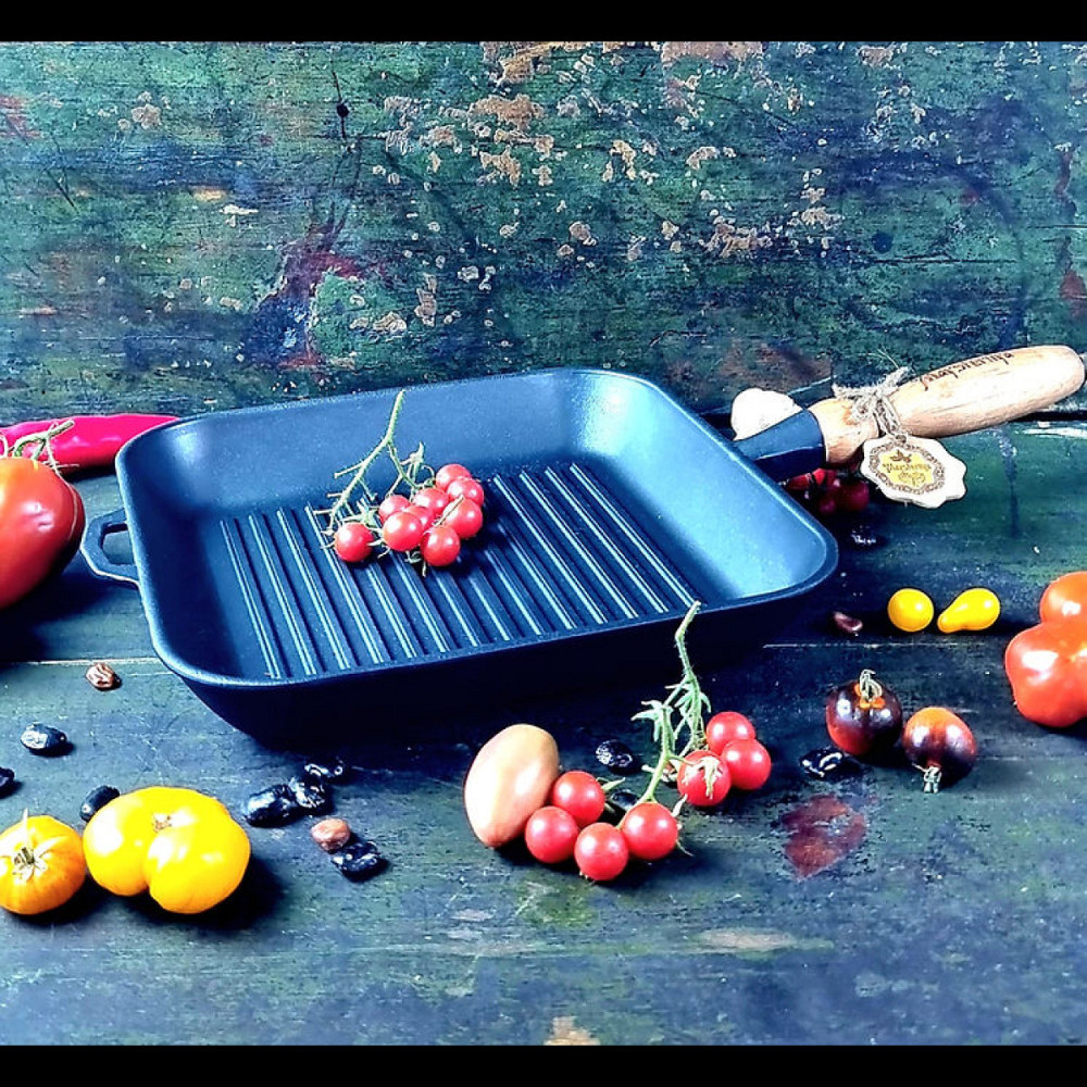 Сковорода-гриль чугунная Maysternya квадратная 28х28см Т307 Одесса - изображение 7