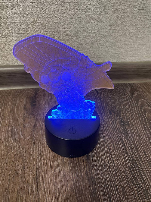 3Д нічник стіч багатокольоровий з пультом Дніпро - зображення 5