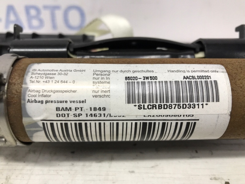 Airbag потолка(шторка) правый Kia Sportage SL 2.0 DIESEL D4HA 2010 (б/у) Київ - зображення 4