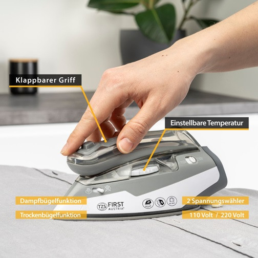 Утюг First FA-5640-3 1100 Вт серый Киев - изображение 5