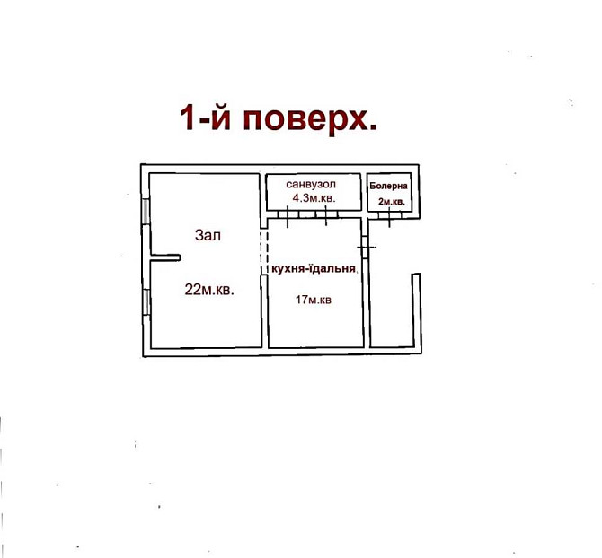 продажа 3-к дом Макаровский, Березовка, 43000 $  - зображення 1