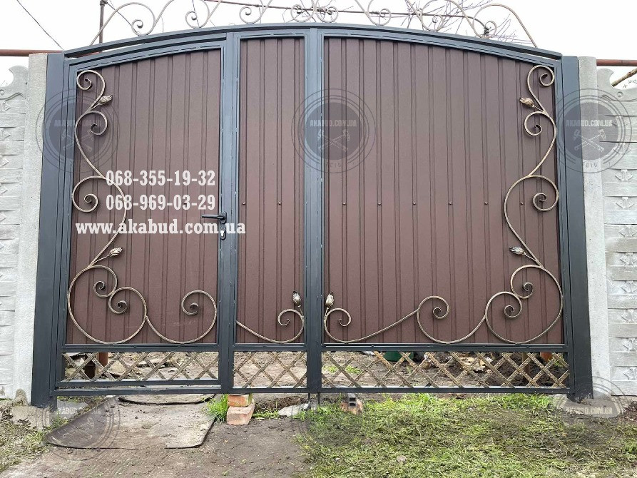 Паркани ковані, зварені, із профлисту. Навіс. Ворота. Кривой Рог - изображение 3