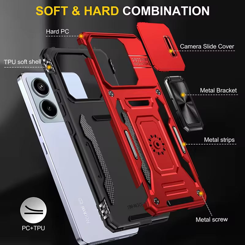 Ударопрочный чехол Camshield Army Ring для Xiaomi Poco X6 / Note 13 Pro 5G Херсон - зображення 6