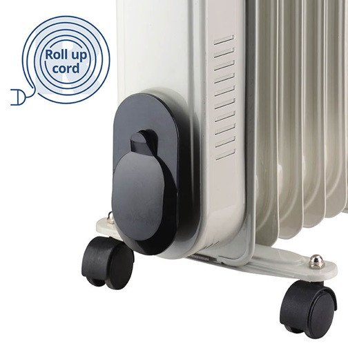 Обогреватель масляный Aurora 051AU 1500 Вт белый Київ - зображення 3