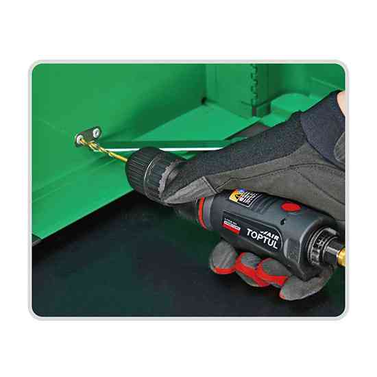 Пневмодрель реверсивная 3/8" (4000об/мин; самозажимной патрон)  TOPTUL KAQC1240 Харьков