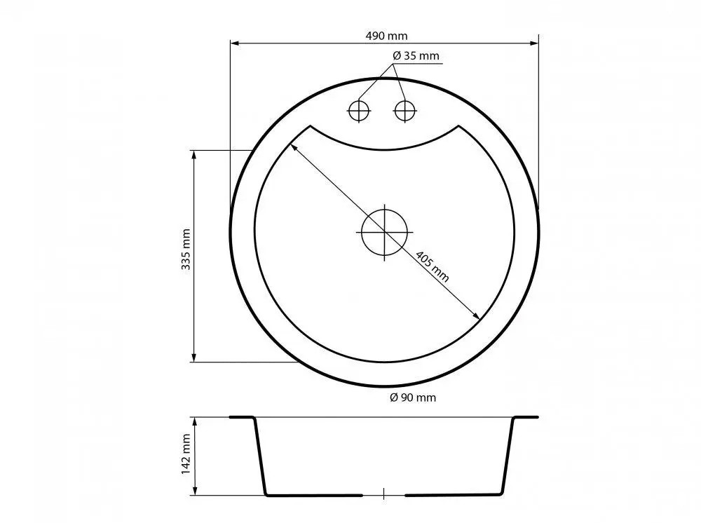 Мийка кухонна гранітна AZURITE 1KBO Хмельницький - зображення 4