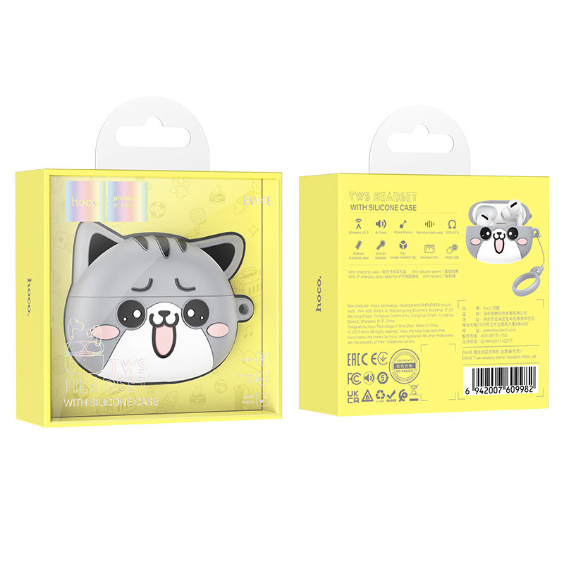 Уценка Беспроводные TWS наушники Hoco EW48 Happy Cat Case Херсон - зображення 5