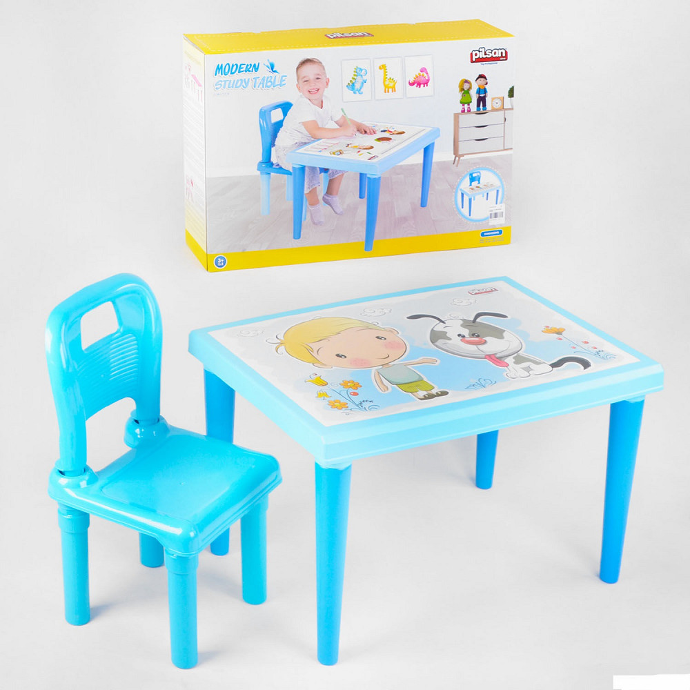 Стол со стульчиком 03-516 Голубой Кривой Рог - изображение 1