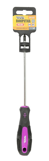 Отвёртка крестовая магнитная MASTERTOOL PZ1х150 мм ручка с TPR покрытием 48-5715 Харьков - изображение 2