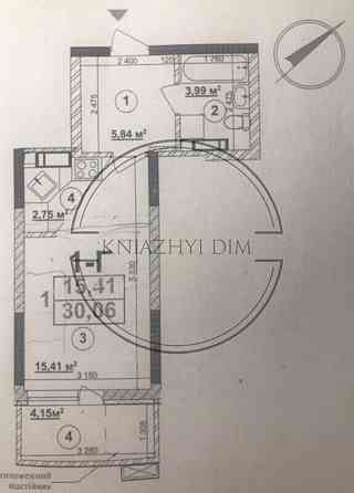 1-но к. квартиры студио в ЖК Радужный. № 21130396 Київ