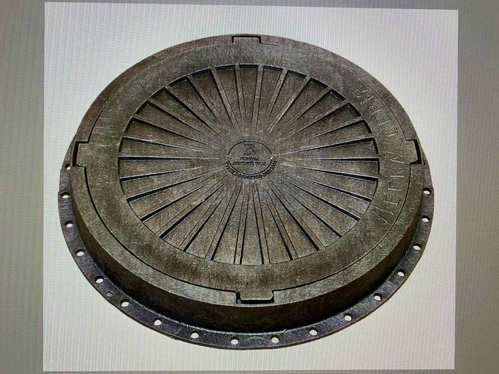 Люк пластмассовый легкий №2 (черный) с замком  (5тн) Киев - изображение 2