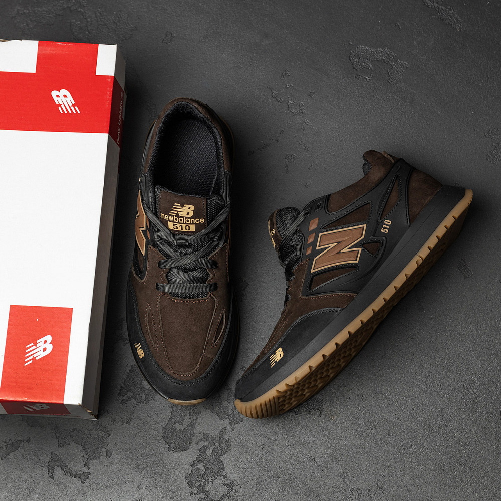 Мужские кожаные кроссовки NB Clasic Brown Київ - зображення 10