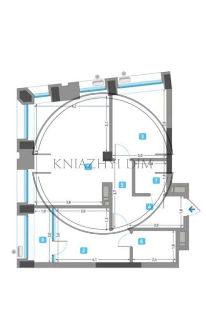 Продажа видовой 3-х к. квартиры ЖК Славутич. №21137513 Київ - зображення 3
