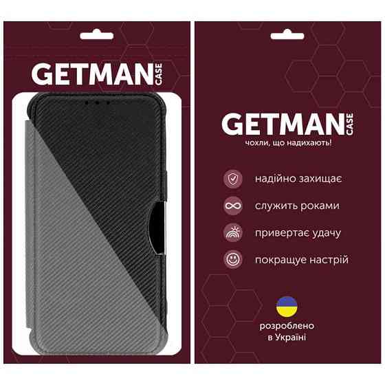 Кожаный чехол-книжка GETMAN Razor (PU) для Xiaomi Redmi Note 13 4G Херсон