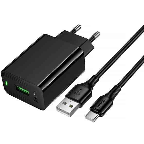 Уценка СЗУ Hoco CS92A Leader 18W+QC3.0 (1USB-A) + кабель USB to Type-C Херсон