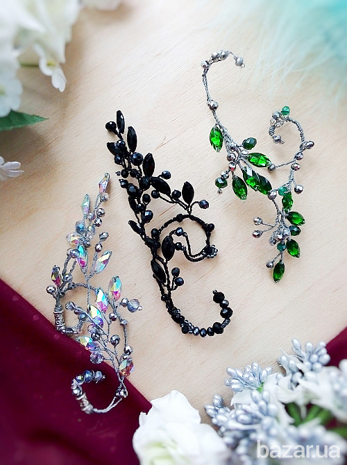 Дивнолесье уши каффы эльф фэнтези зеленый косплей аниме эльф накладные уши без проколов клипс Луцк - изображение 5