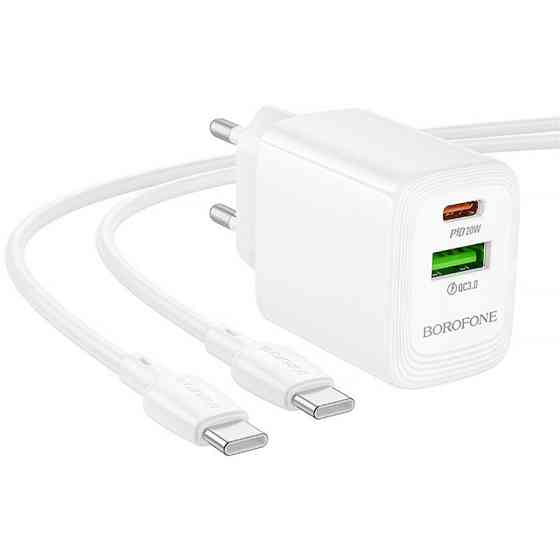 СЗУ Borofone BN27 Fuente PD20W+QC3.0 (1USB-A/1C) + кабель Type-C to Type-C Херсон