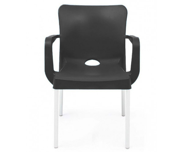 Стілець Флора пластиковий чорний Дніпро - зображення 2