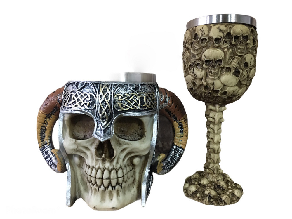 Подарочный Набор Кружка Бокал 3 23 Черепа Большие Подарок Киев - изображение 1