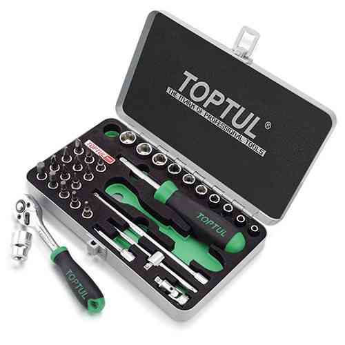 Набор головок с трещоткой TOPTUL 1/4" 31ед. GCAD3101 Харьков