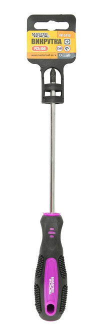 Отвёртка крестовая магнитная MASTERTOOL PZ2х150 мм ручка с TPR покрытием 48-5915 Харьков - изображение 2