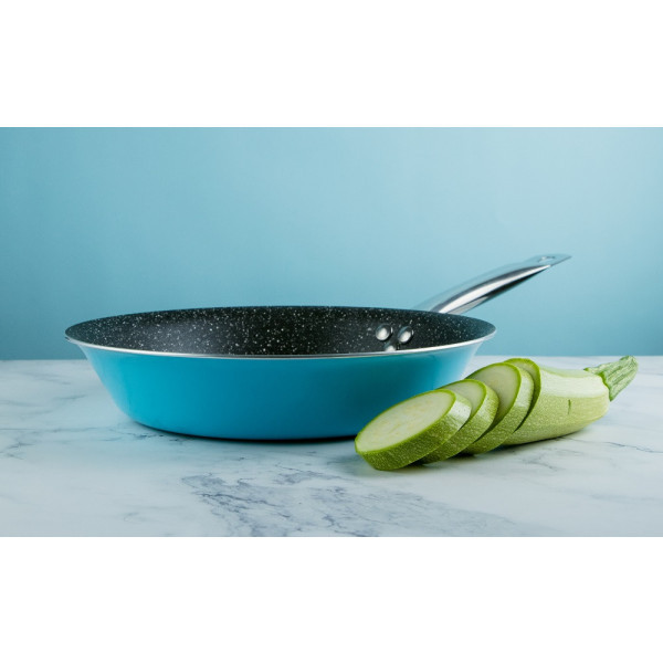 Сковорода універсальна з підставкою Gusto Blue Flowers PR-2104-28 28 см Київ - зображення 1