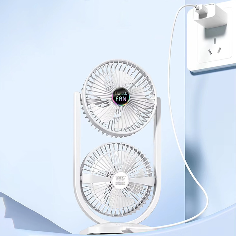 Настольный вентилятор S30 Dual-Fan 3000mAh Херсон - изображение 3