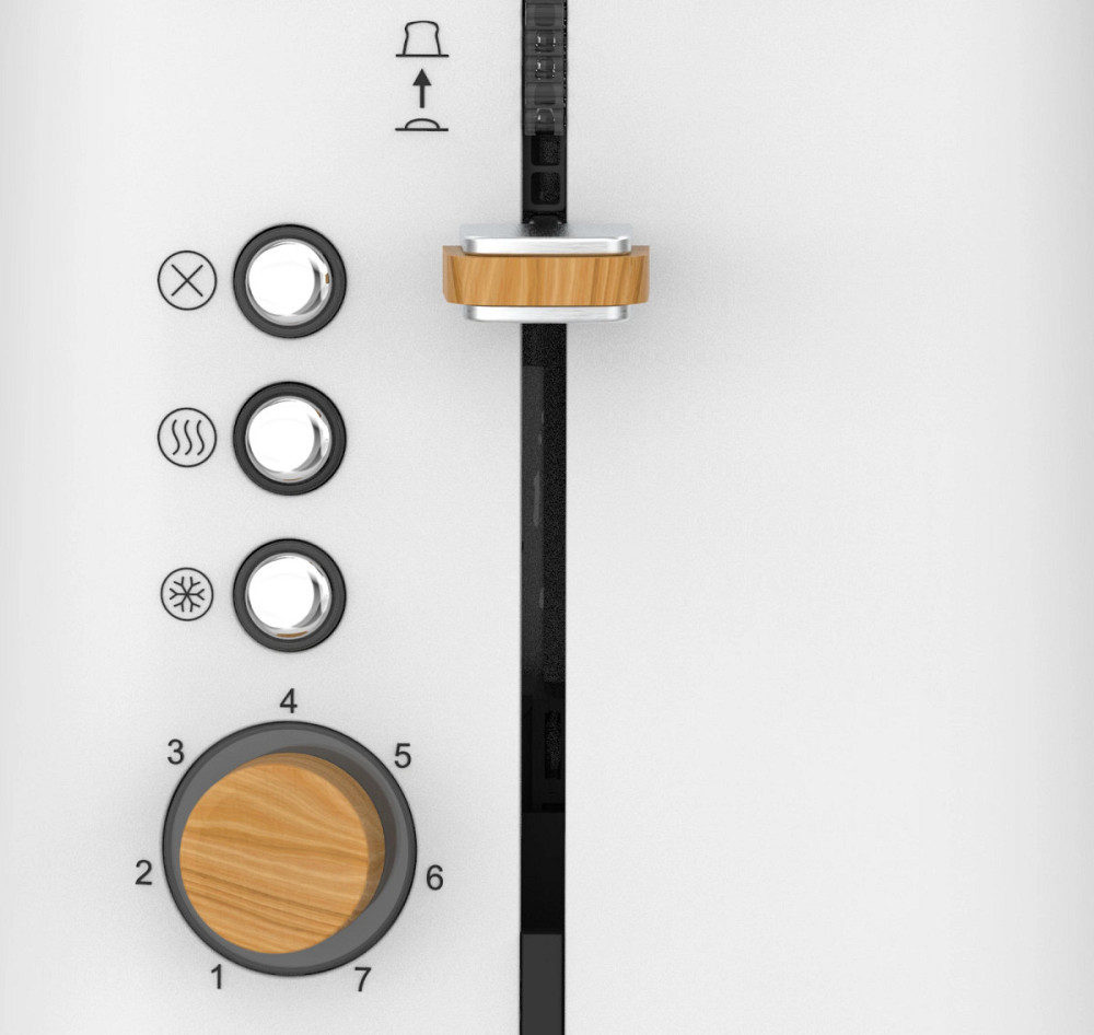 Тостер EСG ST 2768 Timber White 780–925 Вт белый Київ - зображення 5