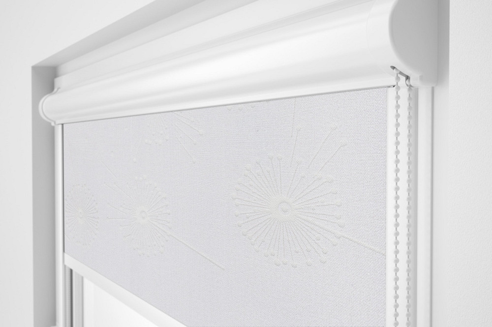 Рулонна штора Rolets Квіти 2-54281-2000 200x170 см закритого типу Біла Київ - зображення 1