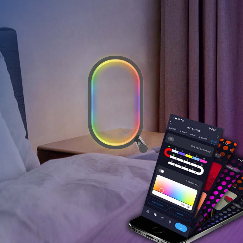 Настольная LED лампа RGB Smart desk oval lamp Bluetooth USB with app Херсон - зображення 7