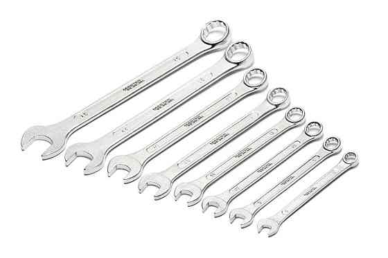 Ключи комбинированные MASTERTOOL MATT FINISH набор 8 шт (8/9/10/11/13/14/17/19 мм) CrV standard 71-9 Харків