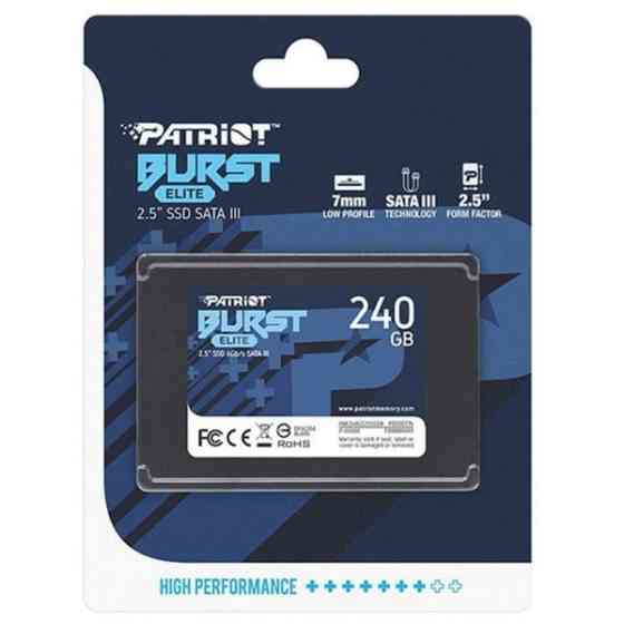 Накопичувач SSD 240GB Patriot Burst Elite 2.5 SATAIII TLC (PBE240GS25SSDR) Харьков