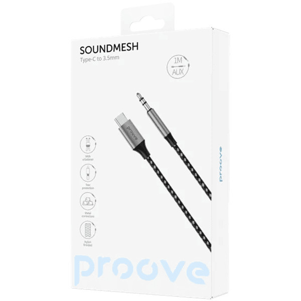 AUX кабель Proove SoundMesh Type-C to 3.5mm 1m Gray (ACSM00002801) Харків - зображення 2