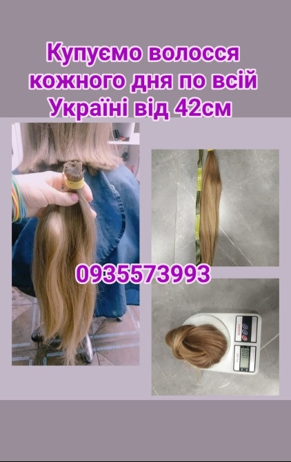 Купуємо волосся в Києві та по всій Україні від 42см -0935573993 Днепр - изображение 1