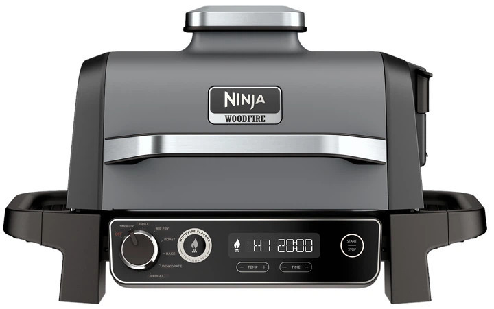 Гриль-барбекю электрический Ninja Woodfire OG701EU 2400 Вт черный Київ - зображення 1