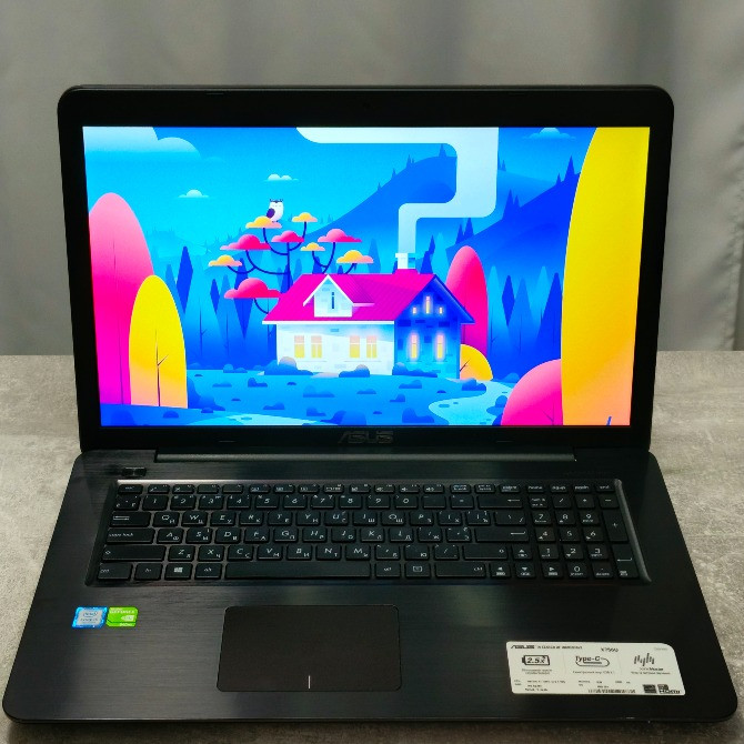 Ноутбук Asus X756U 17.3 дюймів i5 12GB DDR4 SSD 256ГБ+1Tb HDD/NVIDIA GeForce 940MX 2 ГБ/ноутбук для Київ - зображення 2