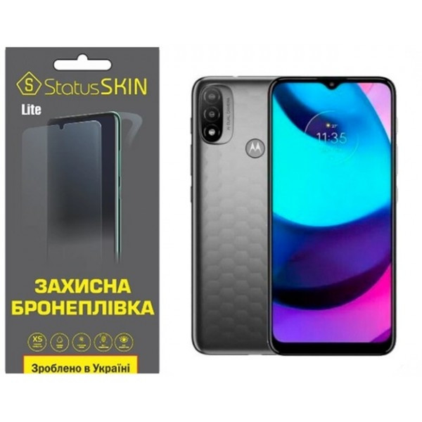 Поліуретанова плівка StatusSKIN Lite на екран Motorola E20 Глянцева (Код товару:27771) Харків - зображення 2