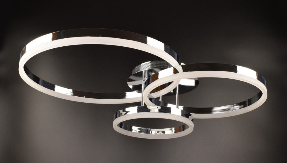 Люстра стельова LED з пультом A8008/3-ch Хром 14х70х80 см. Київ - зображення 1