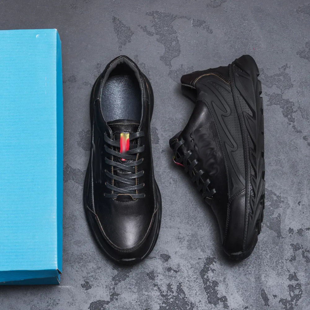 Мужские кожаные кроссовки Black Київ - зображення 10