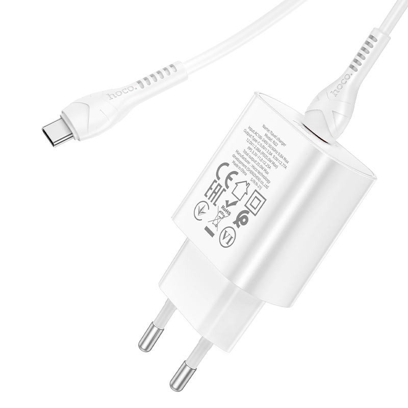 СЗУ Hoco N22 Jetta PD25W (1USB-C) + кабель Type-C to Type-C Херсон - изображение 3