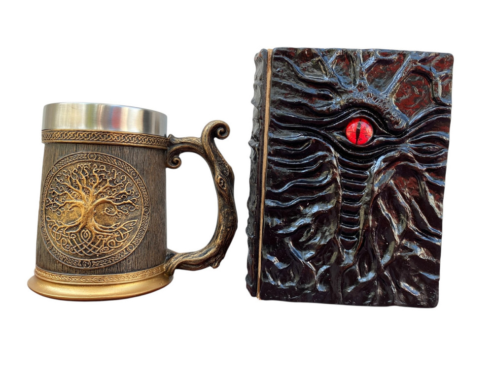 Подарочный набор Кружка 3D Друид Иггдрасиль и Блокнот 3D «Книга, что смотрит в ответ» Киев - изображение 1
