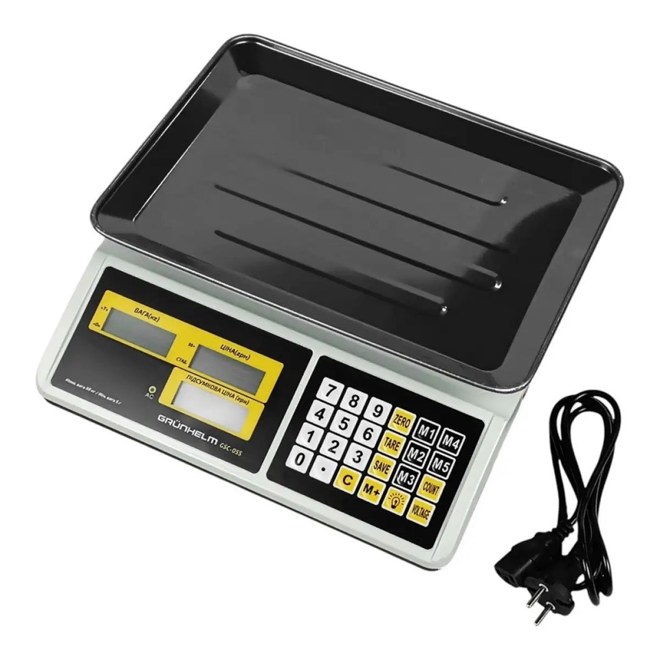 Весы торговые Grunhelm GSC-055 50 кг Київ - зображення 2