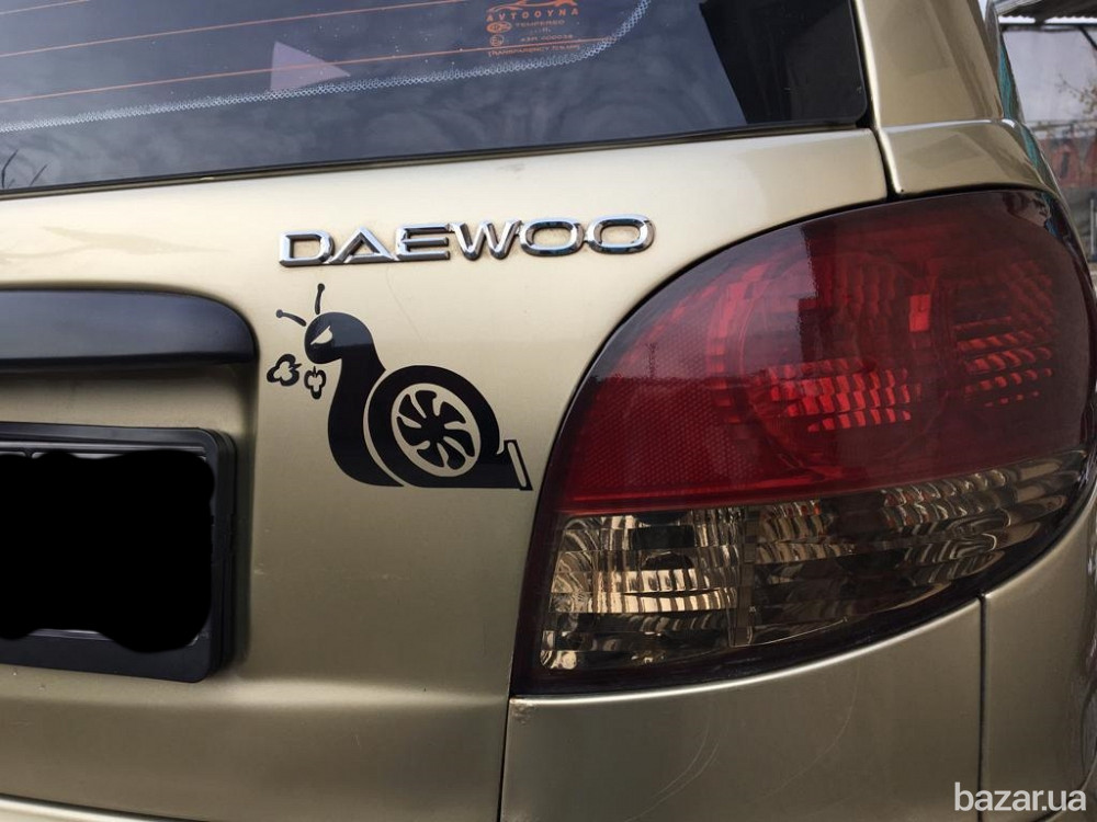 Наклейка на авто Турбо улитка Черная Бориспіль - зображення 2