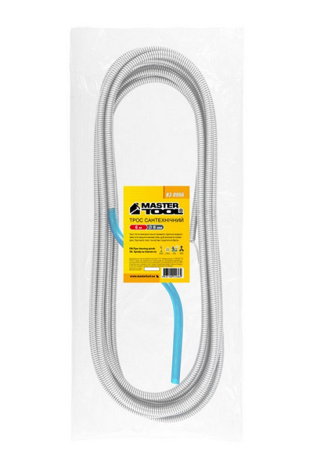 Трос для прочистки канализации MASTERTOOL Ø 8 мм 6 м 83-0906 Харків - зображення 3